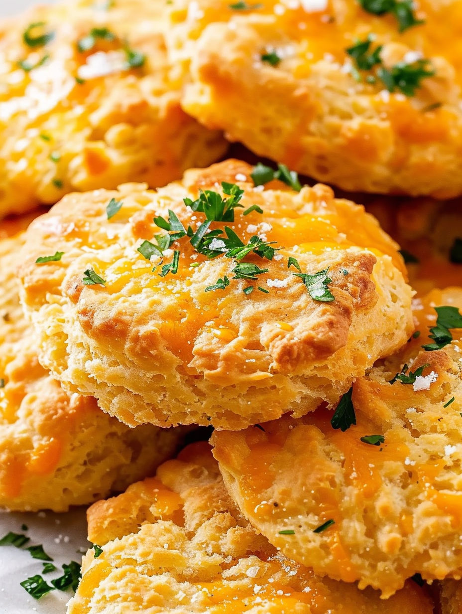 A stack of cheesy biscuits.
