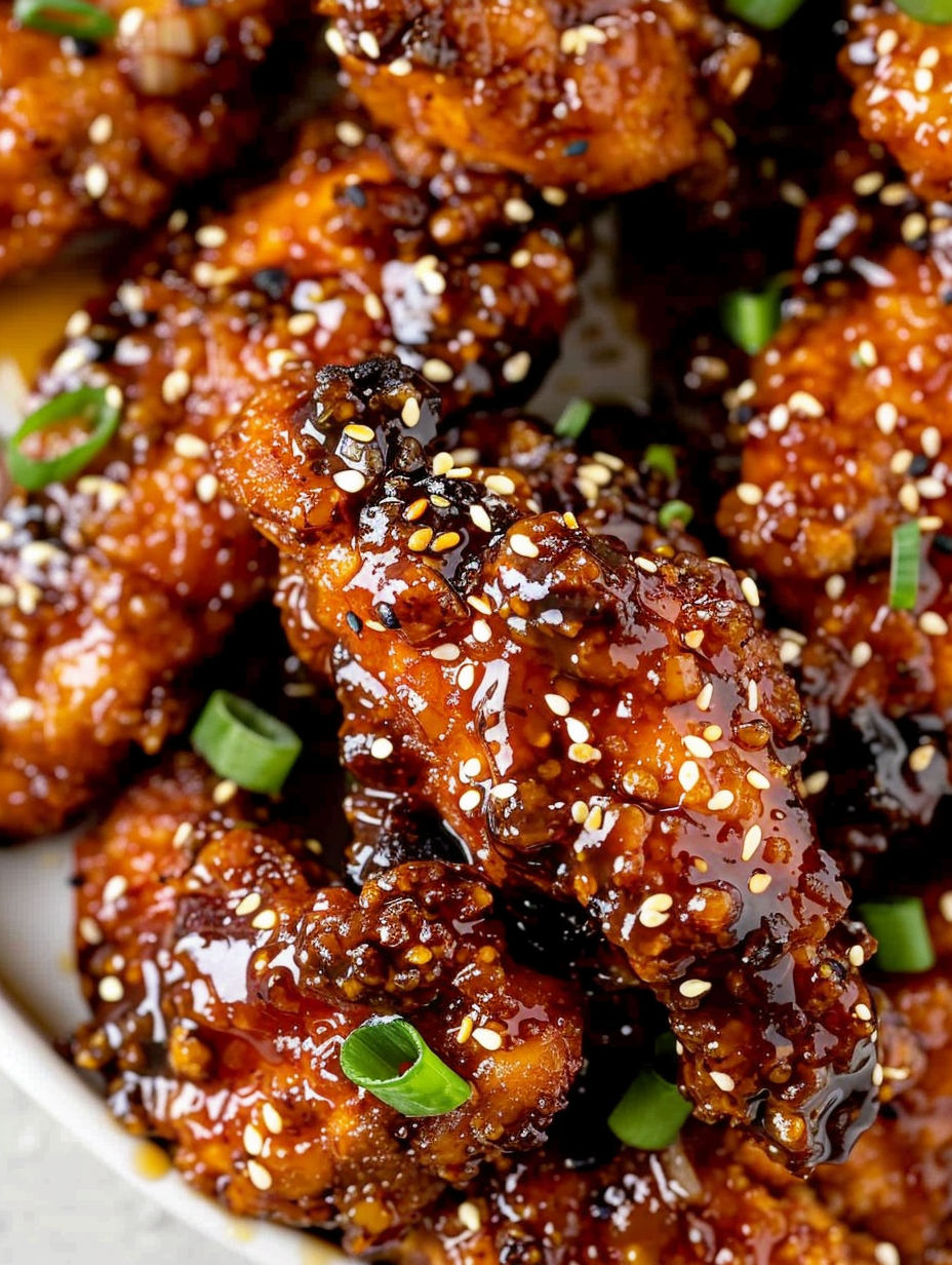 A plate of chicken wings with a sauce.