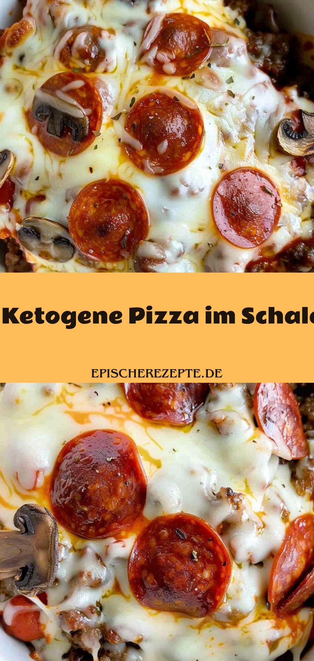 Template of Ketogene Pizza im Schale