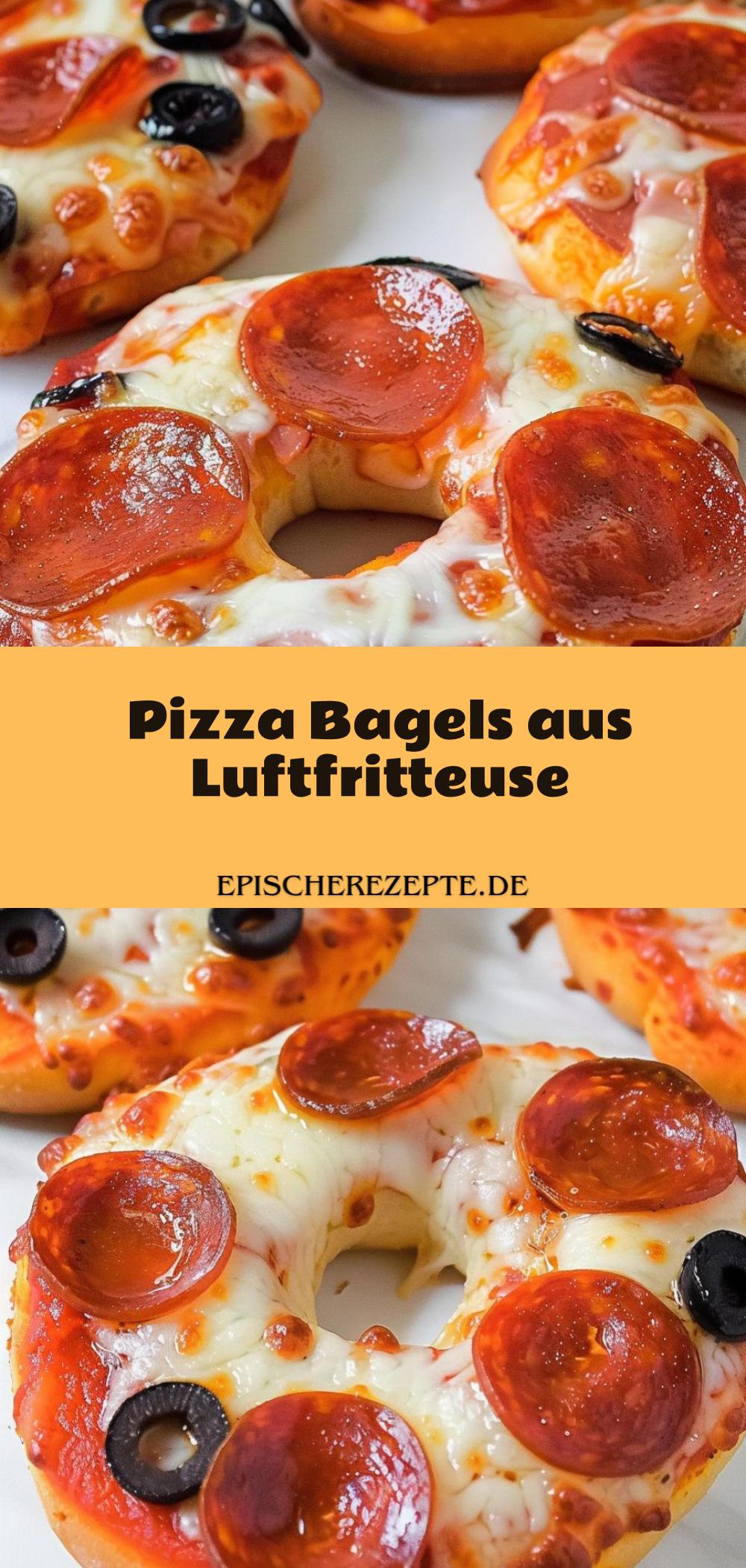 Template of Pizza Bagels aus Luftfritteuse