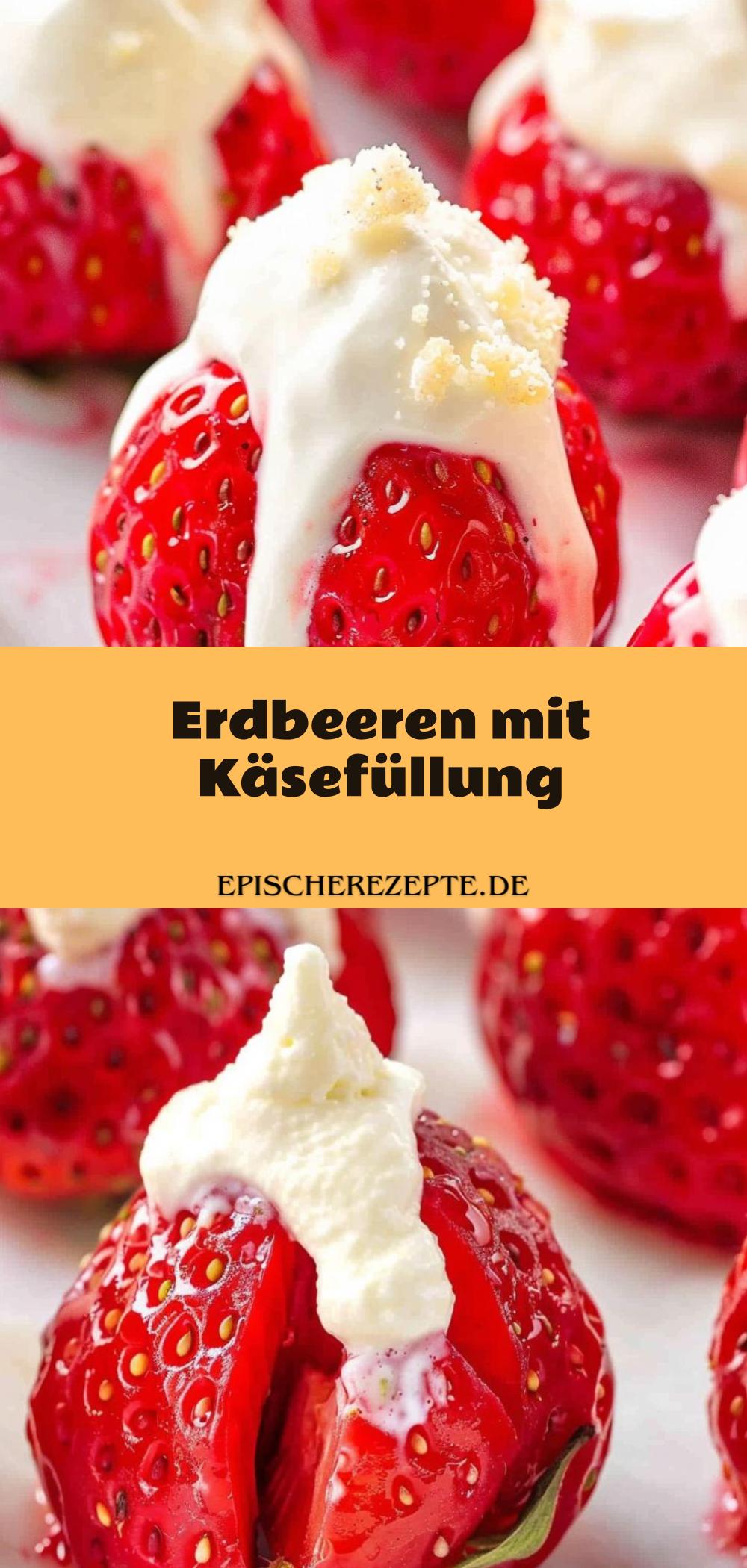 Template of Erdbeeren mit Käsefüllung