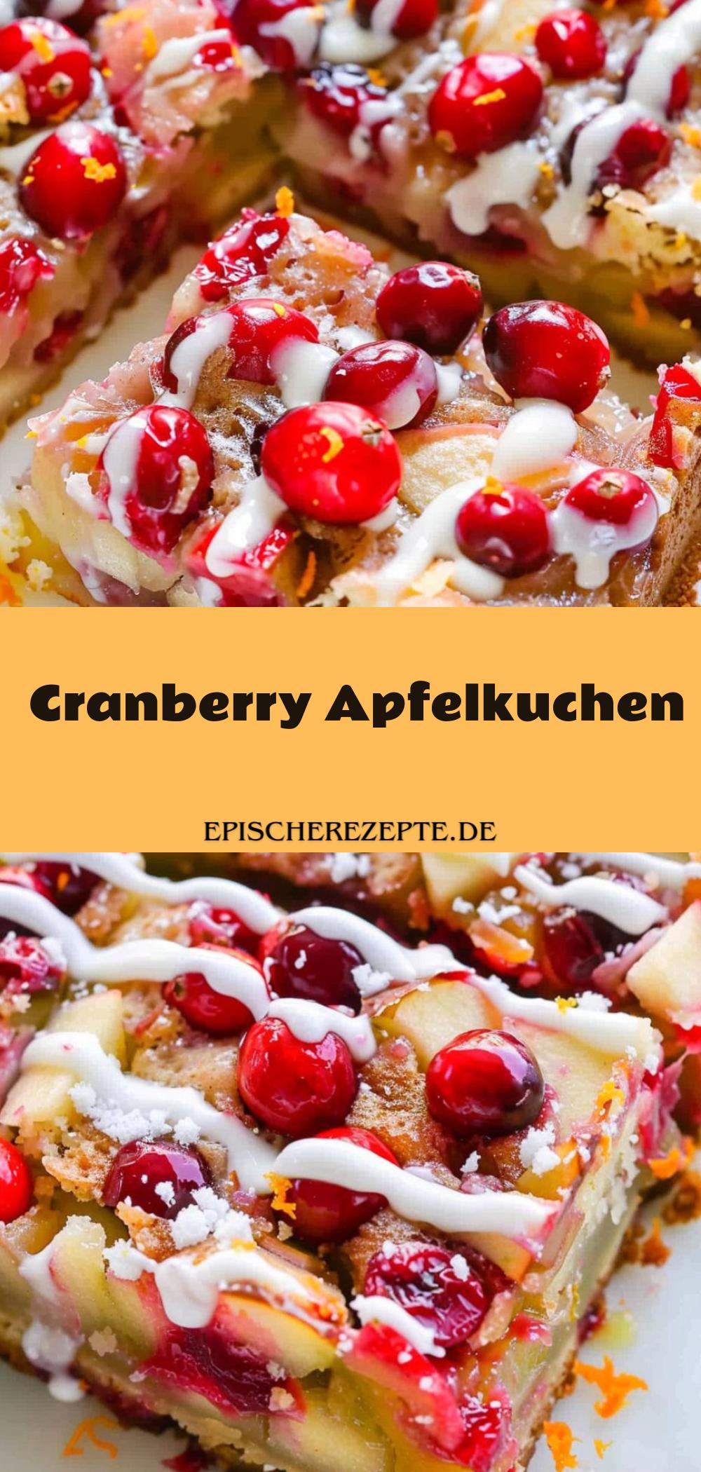 Template of Cranberry Apfelkuchen