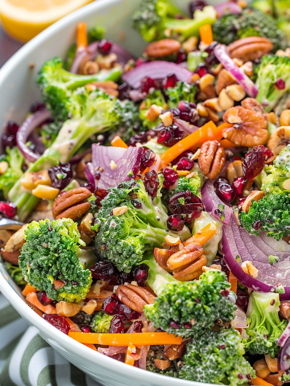 A bowl of vegetables including broccoli, carrots, and onions.