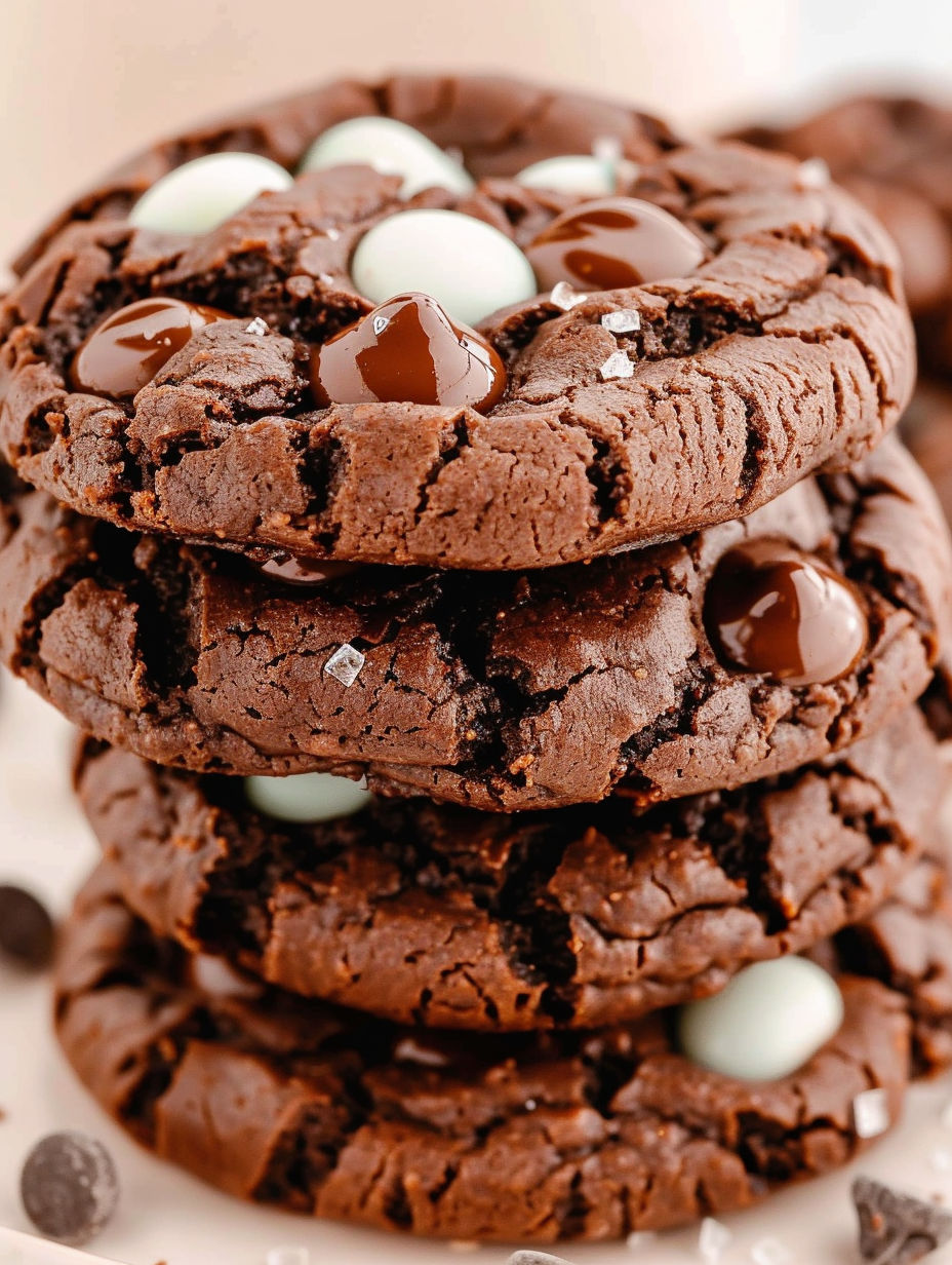 Chocolate chip cookies with white icing.
