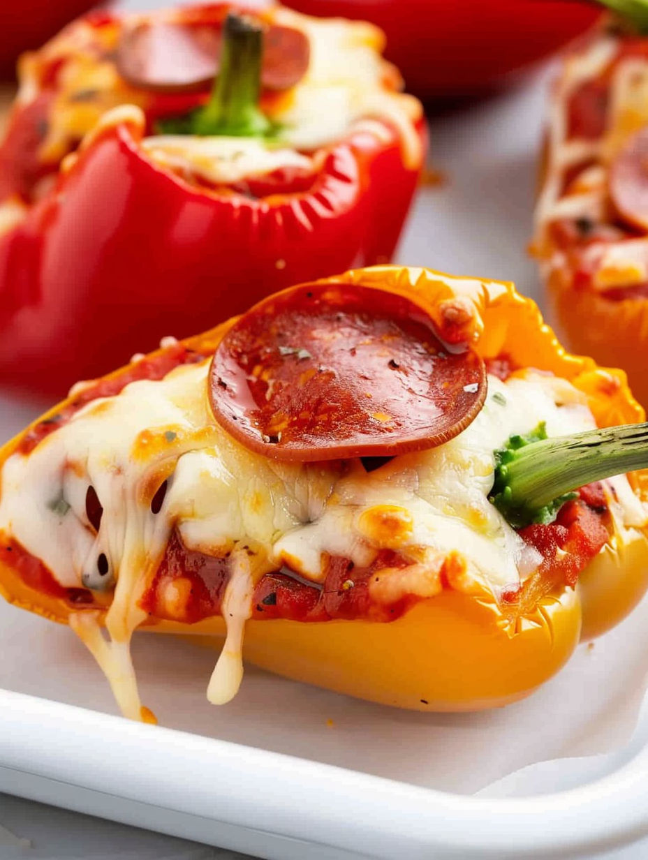 Mini pepper pizzas with cheese and pepperoni.
