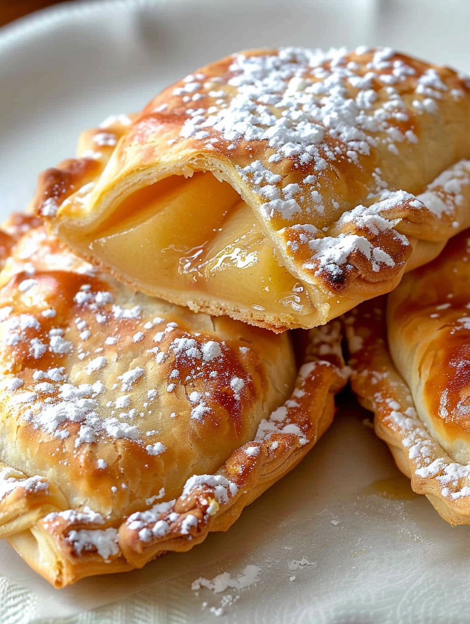 A pastry with a filling of quark and apple.