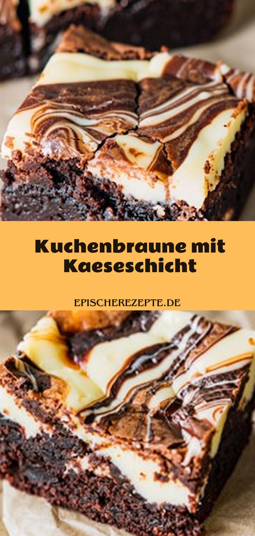 Template of Kuchenbraune mit Kaeseschicht