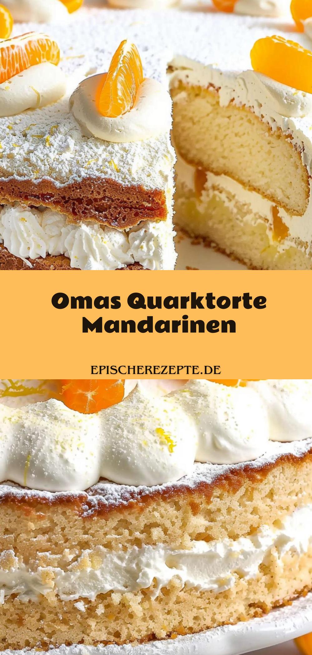 Template of Omas Quarktorte Mandarinen