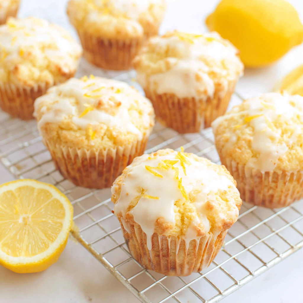 A tray of lemon ricotta muffins.
