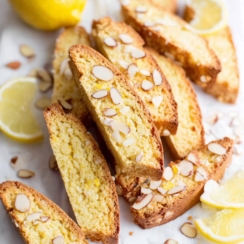 A plate of lemon biscotti.