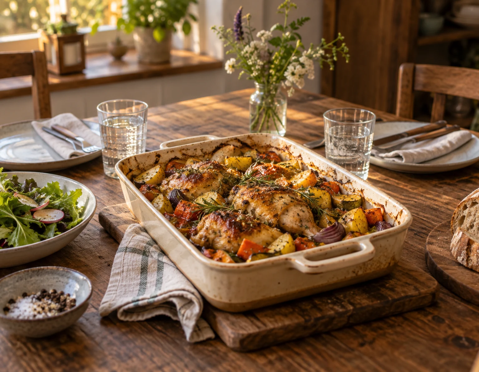 Gemütliches Abendessen für die Familie