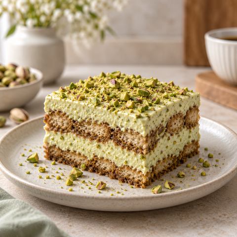 Himmlisches Pistazien-Tiramisu ohne rohe Eier