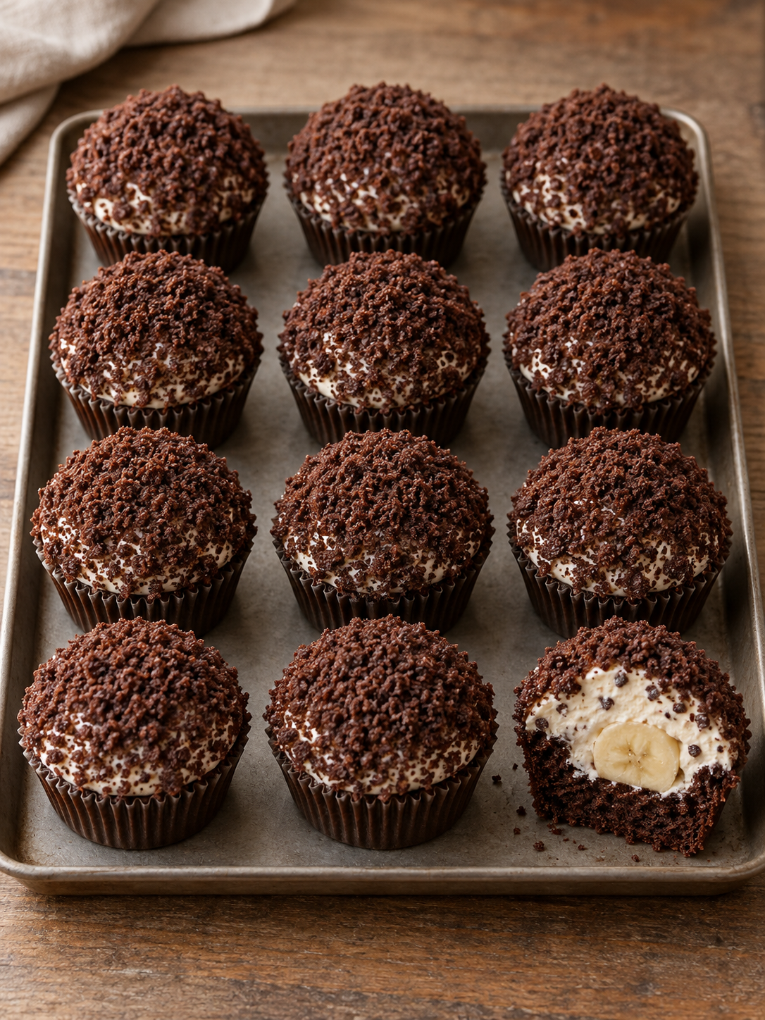 Zwölf Maulwurf-Muffins für Pinterest
