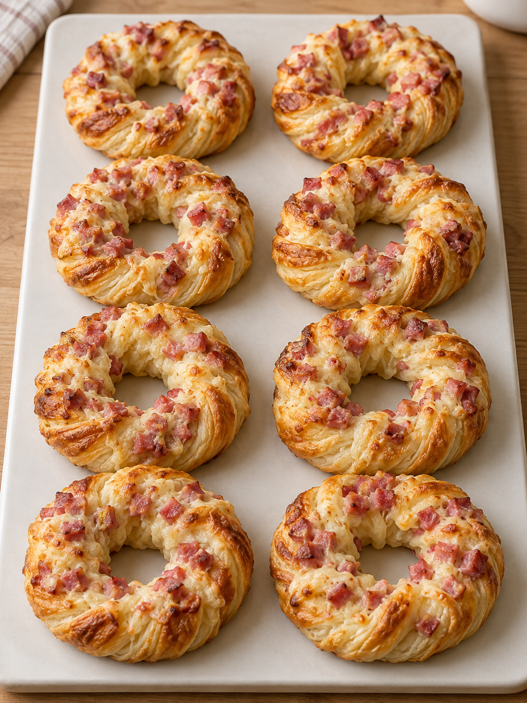 Blätterteig-Kringel mit Schinken und Käse zum Merken