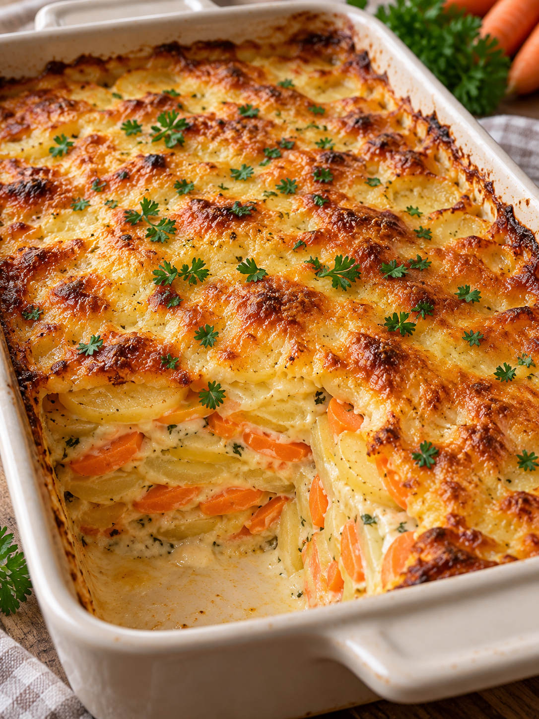Kartoffel-Möhren-Auflauf mit Käse – Rezeptübersicht