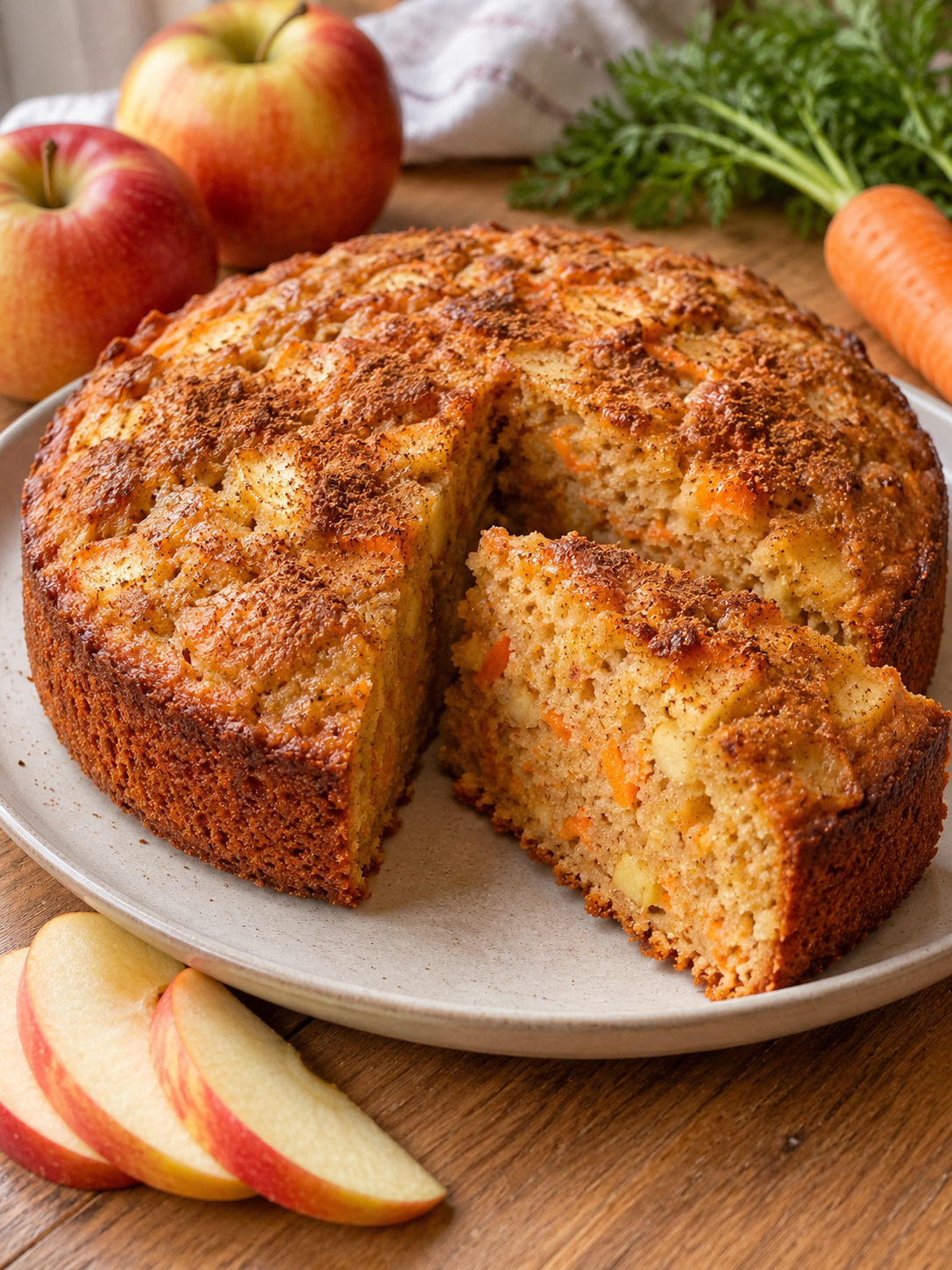 Apfel-Möhren-Kuchen ohne zugesetzten Zucker – Rezeptübersicht