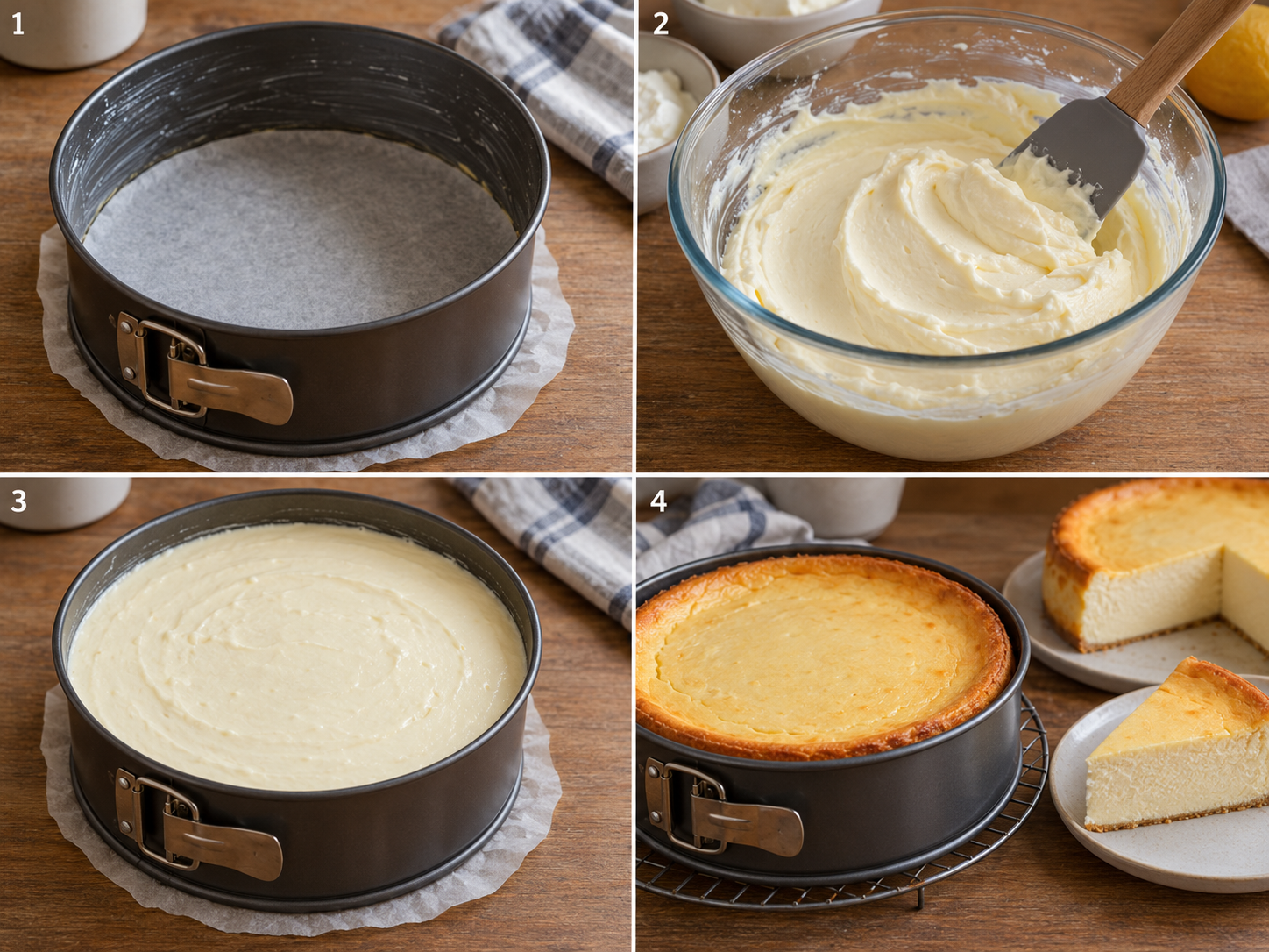 Zubereitungsschritte für Käsekuchen ohne zugesetzten Zucker