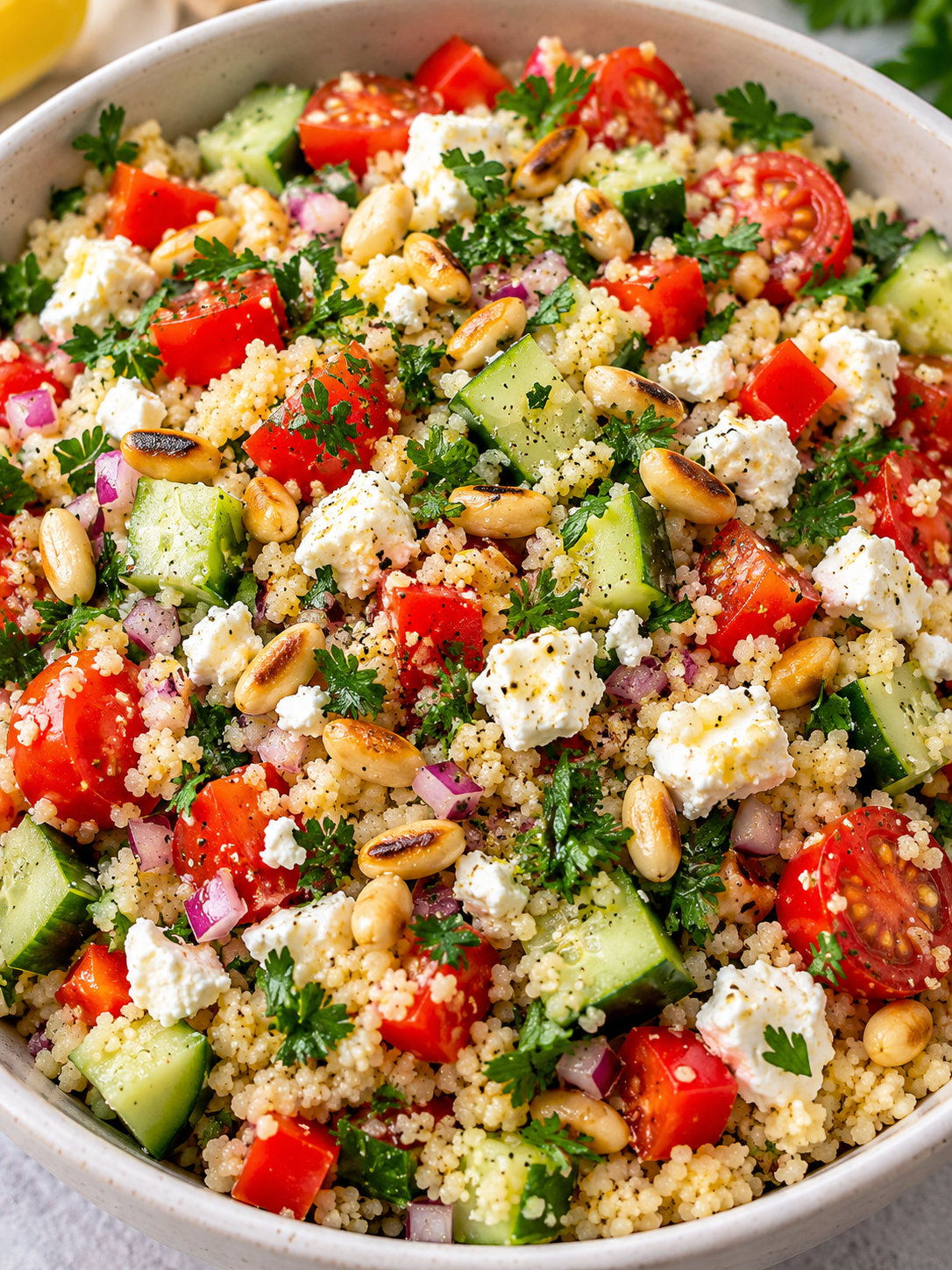 Frischer Couscous-Salat mit Feta und Gemüse – Rezeptübersicht