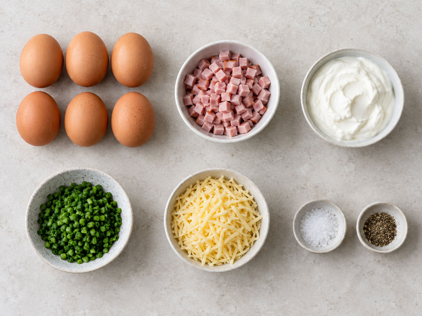 Sieben Zutaten für gefüllte Käse-Eier ohne Mayo
