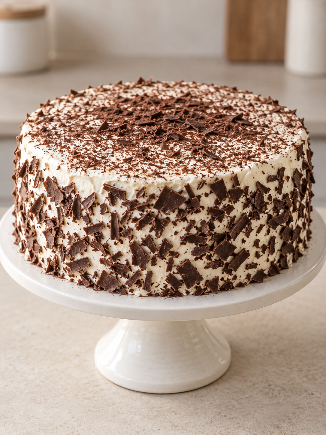 Weihnachtliche Kirschtorte im Hochformat