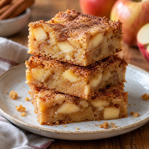 Apfel-Zimt Blondies, saftig und zimtig