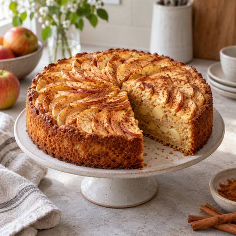 Veganer Apfelkuchen ohne Zucker