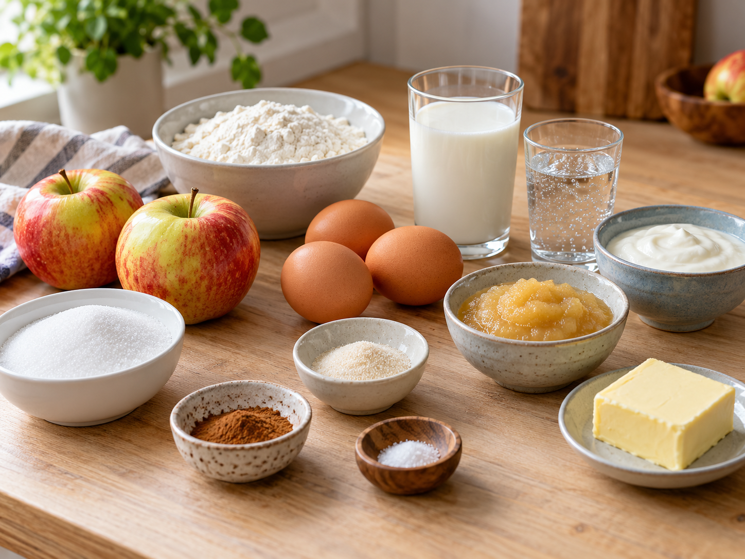Zutaten für Omas Apfelpfannkuchen - Ein Klassiker