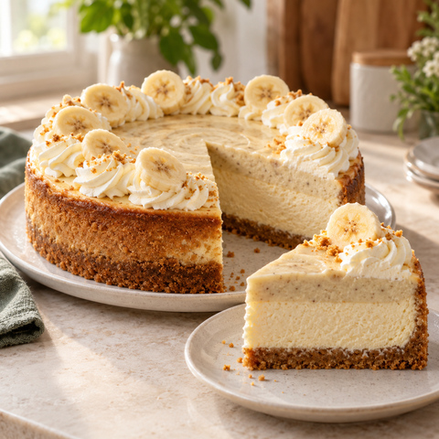 Bananen-Creme-Cheesecake, cremig und lecker