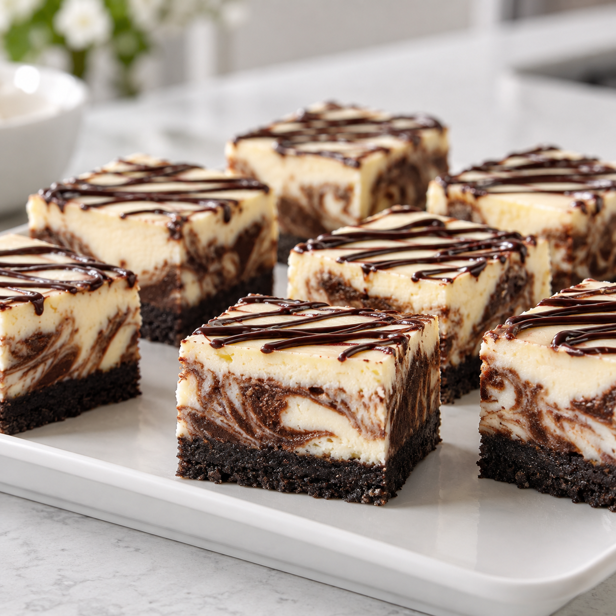 Cheesecake-Happen mit Schokolade für Fingerfood