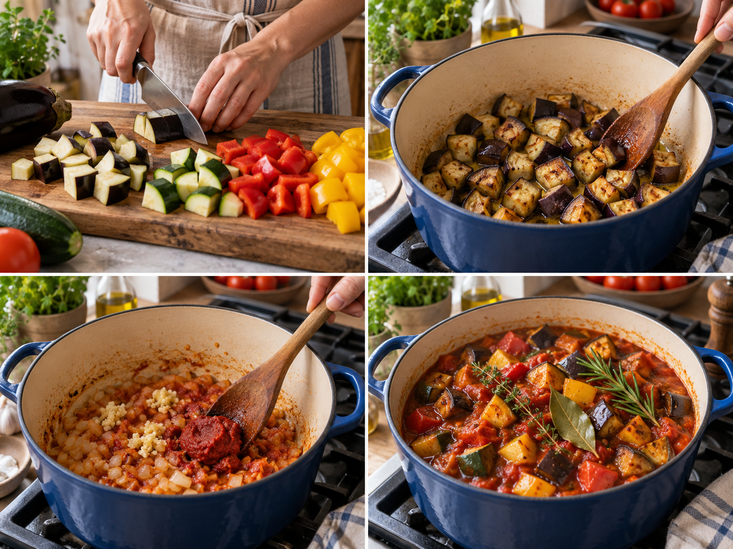 Zubereitungsschritte für Ratatouille, so würzig und lecker!