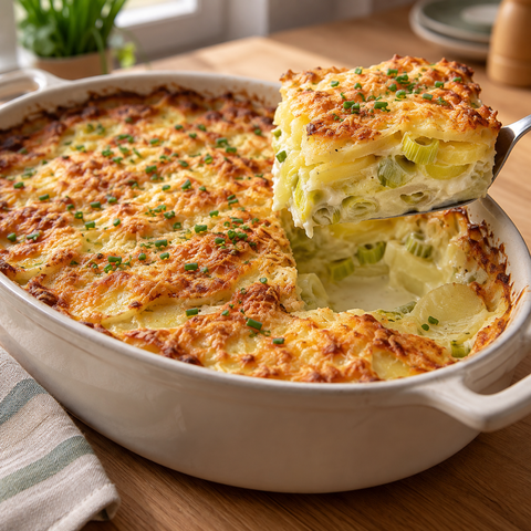 Kartoffel-Lauch-Auflauf einfach, lecker und vegetarisch
