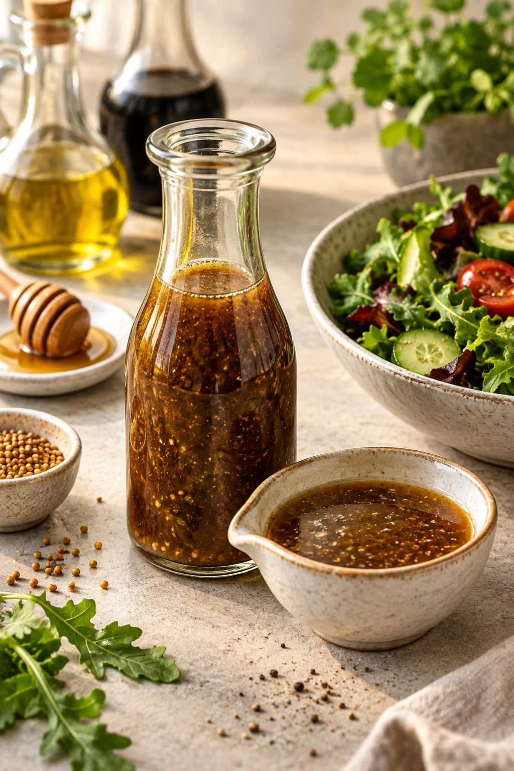 Balsamico-Senf-Honig-Dressing für Pinterest
