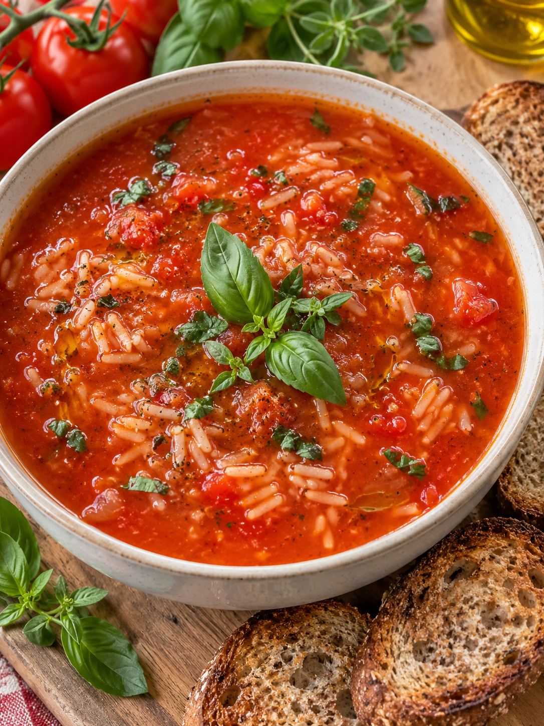 Tomatensuppe mit Reis – Rezeptübersicht