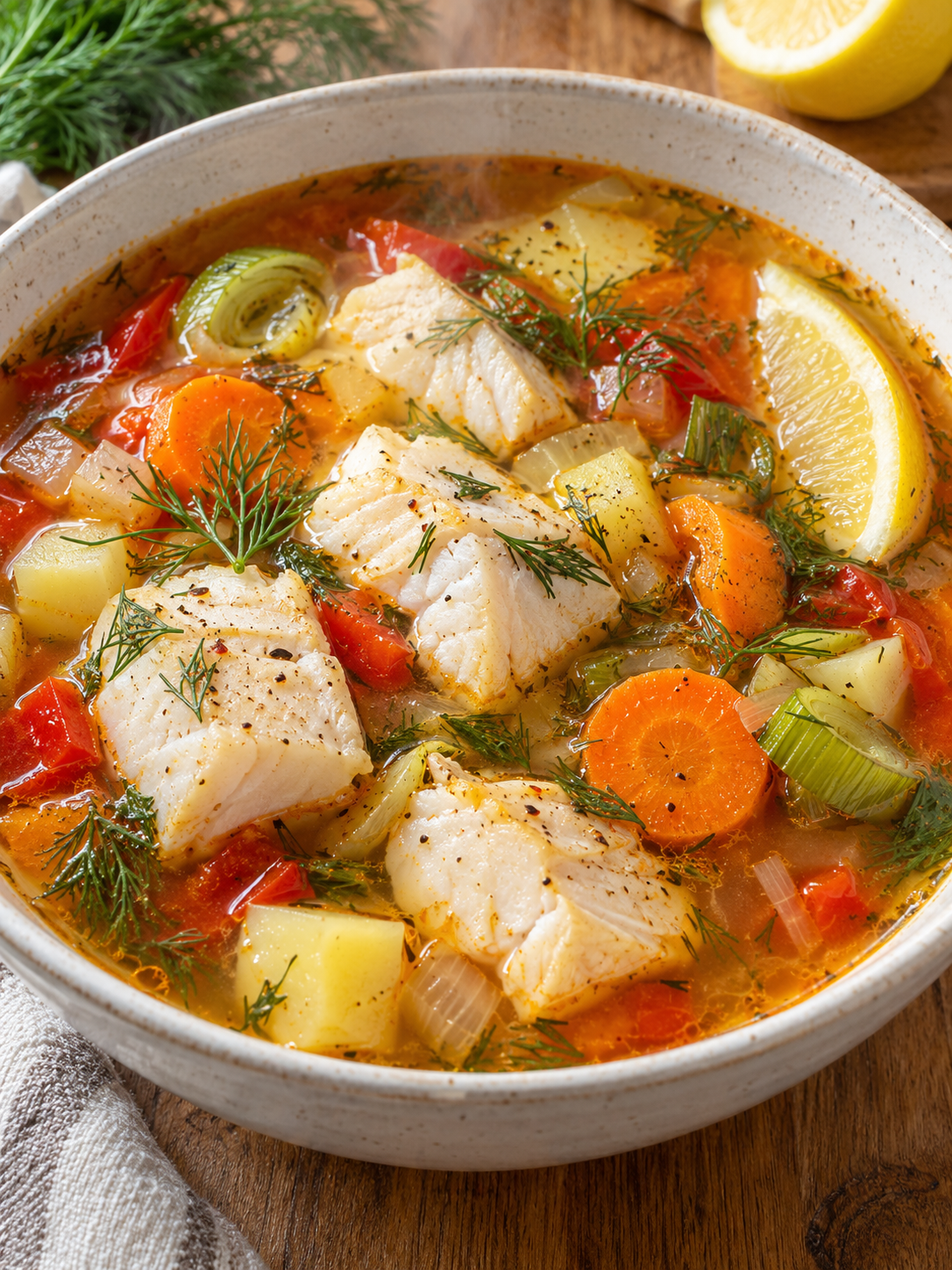 Fischsuppe mit Gemüse – Rezeptübersicht