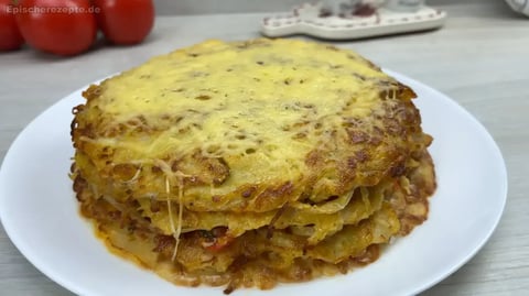 Käse-Ei-Auflauf mit Kartoffeln und Dill