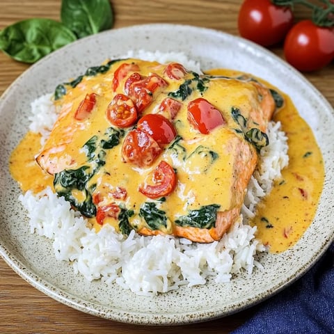 Lachs in Parmesansauce mit Kokosreis