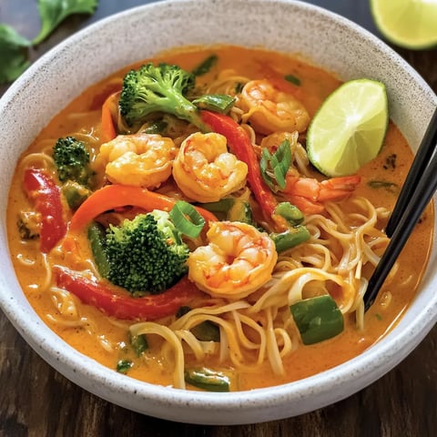 Schnelle Ramen mit Garnelen