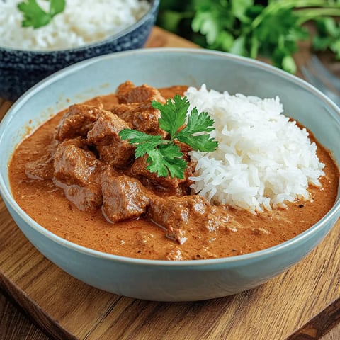 Köstliches Butter Chicken mit Reis