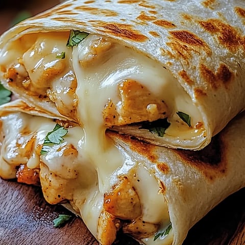 De chicken wrap is 'n delicious snack!