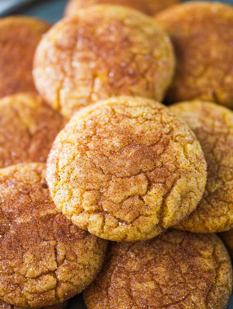 Pumpkin Snickerdoodle Cookies.