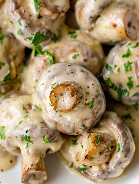 Garlic Parmesan Mushrooms.