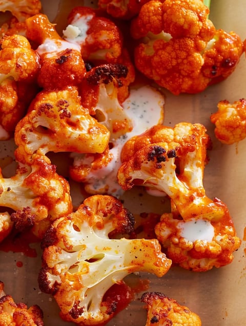 A close up of a buffalo cauliflower.