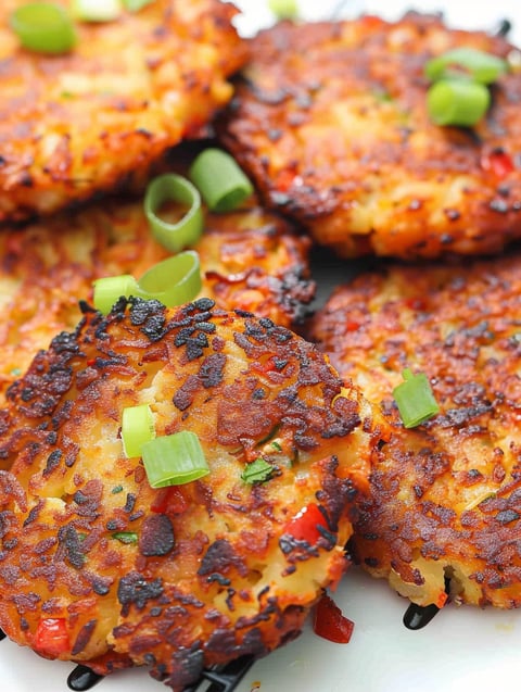 Air fryer cauliflower hash browns.